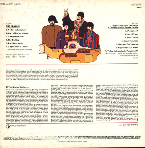 The Beatles : Yellow Submarine (LP, Album, RE)