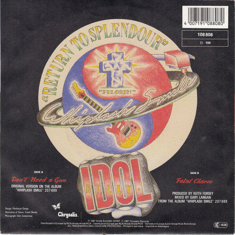 Billy Idol : Don't Need A Gun (7", Single)