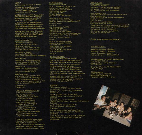 Nichts : Made In Eile (LP, Album, Yel)