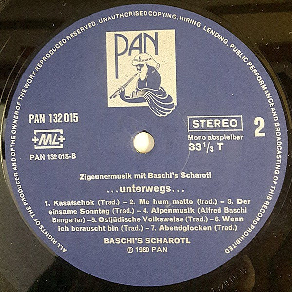 Baschi's Scharotl : Zigeunermusik Mit Baschi's Scharotl ... Unterwegs ...  (LP)