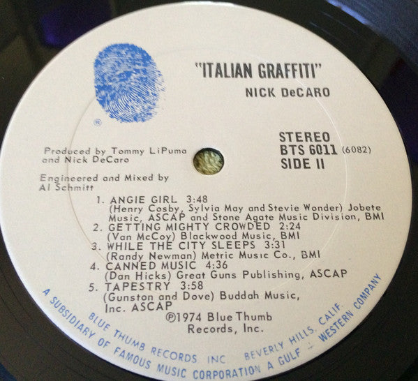 Nick DeCaro : Italian Graffiti (LP, Album)