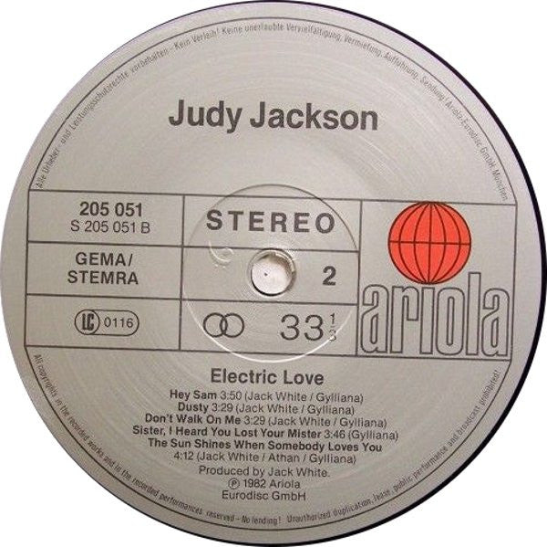 Judy Jackson : Electric Love (LP, Album)