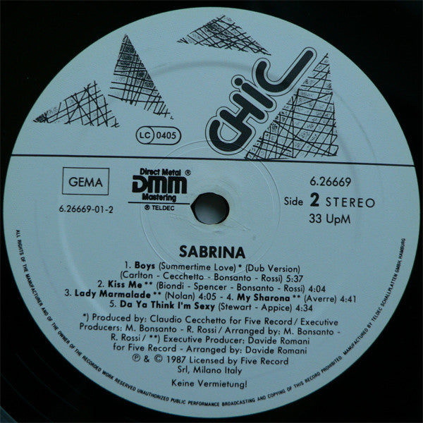 Sabrina : Sabrina (LP, Album)