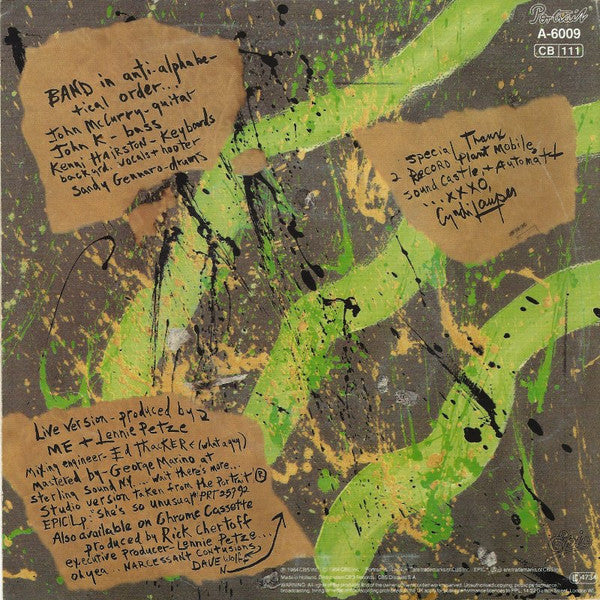 Cyndi Lauper : Money Changes Everything (Live) (7", Single)