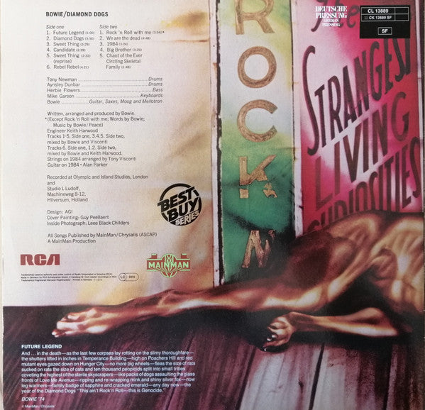 Bowie* : Diamond Dogs (LP, Album, RE)