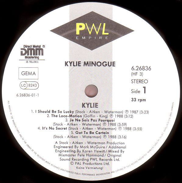 Kylie Minogue : Kylie (LP, Album)