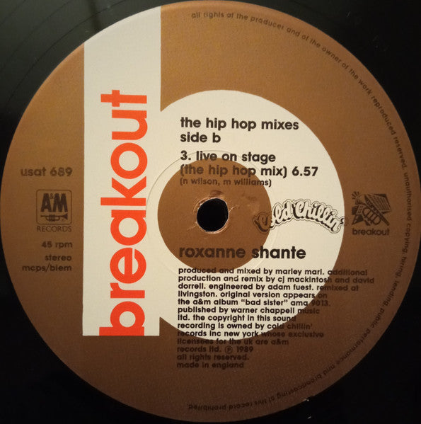 Roxanne Shanté : Go On Girl / Live On Stage (12")