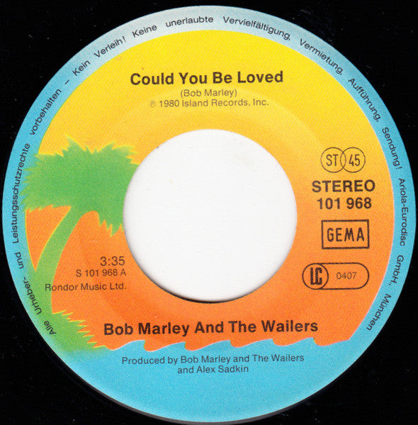 Bob Marley & The Wailers : Could You Be Loved (7", Single)