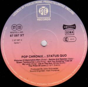 Status Quo : Pop Chronik (2xLP, Comp, RE, Gat)