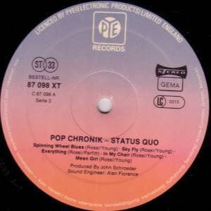 Status Quo : Pop Chronik (2xLP, Comp, RE, Gat)