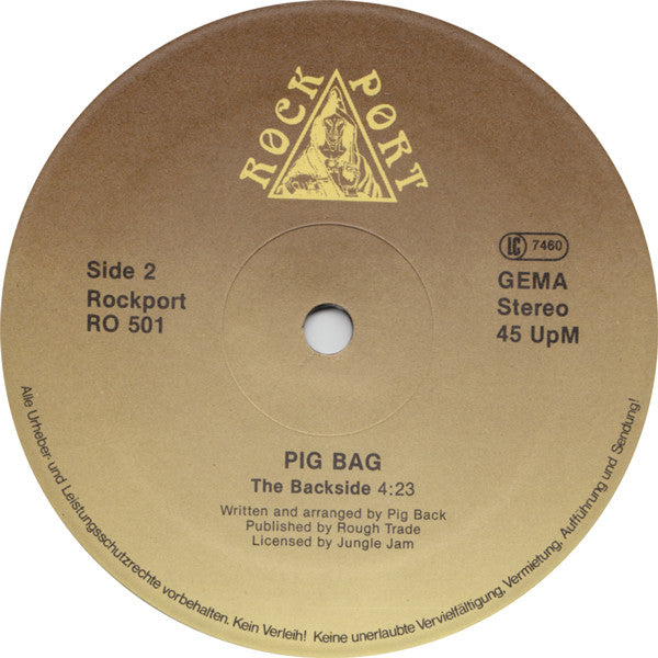Pigbag : Papa's Got A Brand New Pig Bag / The Backside (12", Maxi)