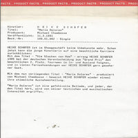Heike Schäfer : Maria Dolores (7", Single)