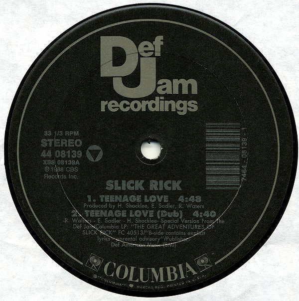 Slick Rick : Teenage Love (12")