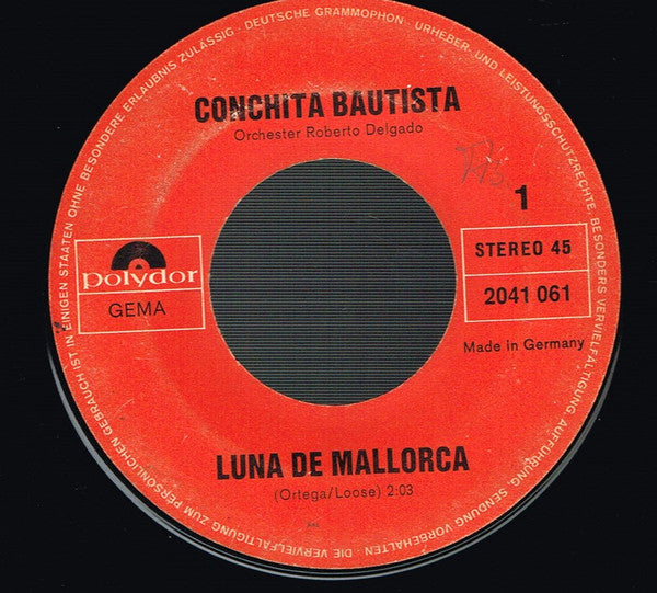 Conchita Bautista : Luna De Mallorca / Barcarole Am Meer (7", Single)