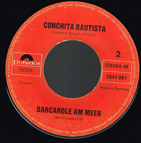 Conchita Bautista : Luna De Mallorca / Barcarole Am Meer (7", Single)