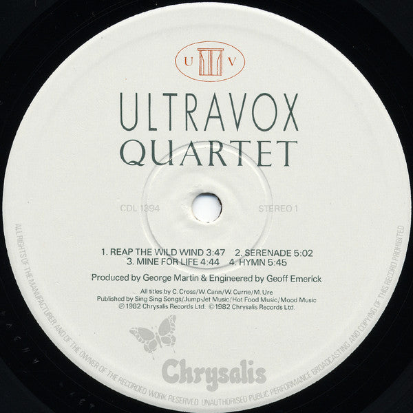 Ultravox : Quartet (LP, Album)