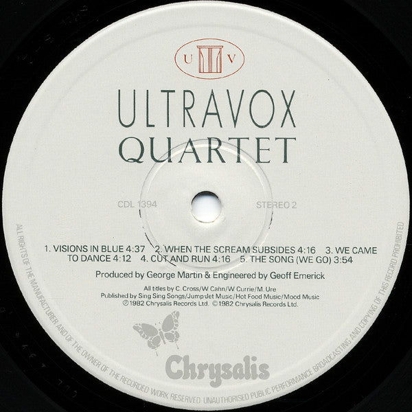 Ultravox : Quartet (LP, Album)