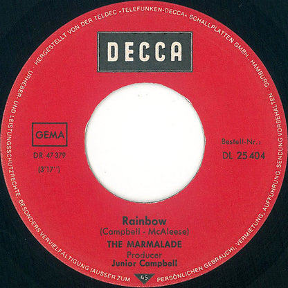 The Marmalade : Rainbow (7", Single)