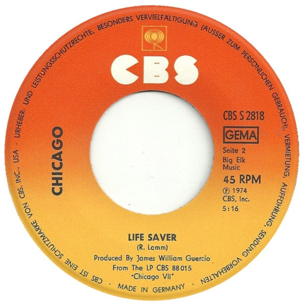 Chicago (2) : Wishing You Were Here (7")