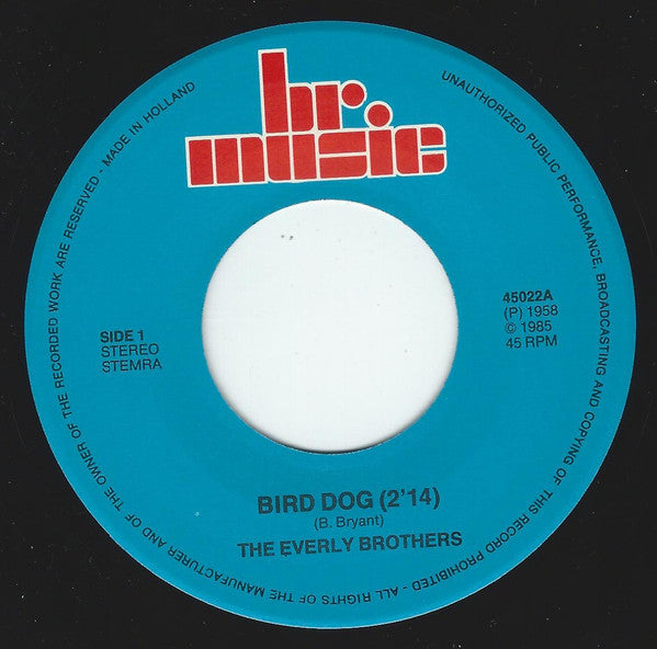 The Everly Brothers* : Bird Dog / Wake Up Little Susie (7", Single)