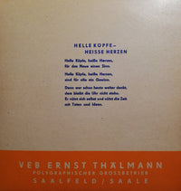 Unknown Artist : „Helle Köpfe - Heiße Herzen" (7", Single, Mono)