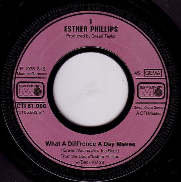Esther Phillips : What A Diff'rence A Day Makes (7", Single)