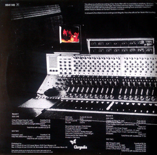 Ten Years After : Recorded Live (2xLP, Album)