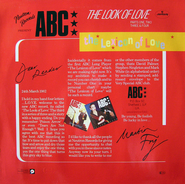 ABC : The Look Of Love (Parts One, Two, Three & Four) (12", Maxi, RE)