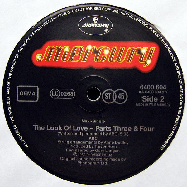 ABC : The Look Of Love (Parts One, Two, Three & Four) (12", Maxi, RE)