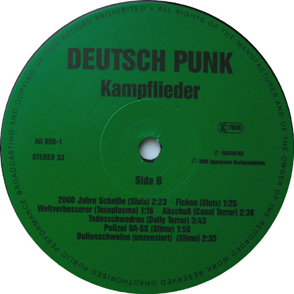 Various : Deutsch Punk Kampflieder (LP, Comp)