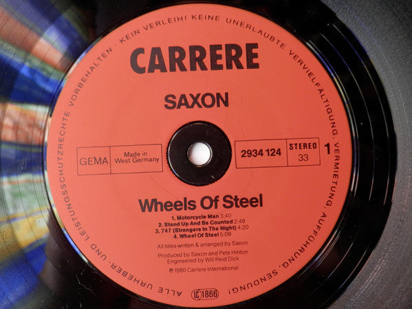 Saxon : Wheels Of Steel (LP, Album, Mis)
