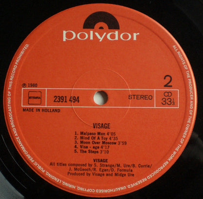 Visage : Visage (LP, Album)