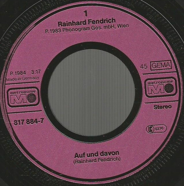 Rainhard Fendrich : Auf Und Davon. (7", Single)
