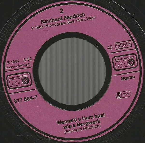 Rainhard Fendrich : Auf Und Davon. (7", Single)