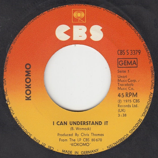 Kokomo : I Can Understand It / Feeling This Way (7", Single)