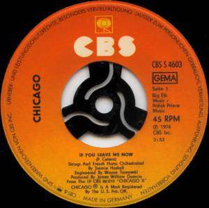 Chicago (2) : If You Leave Me Now / Together Again (7", Single)