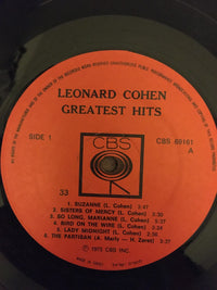 Leonard Cohen : Greatest Hits (LP, Comp)