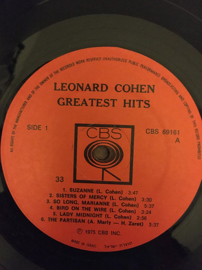 Leonard Cohen : Greatest Hits (LP, Comp)