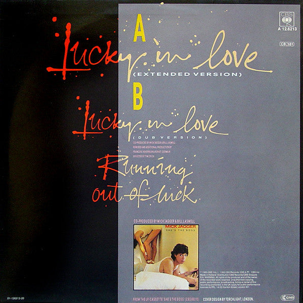 Mick Jagger : Lucky In Love (Extended Version) (12", Maxi)