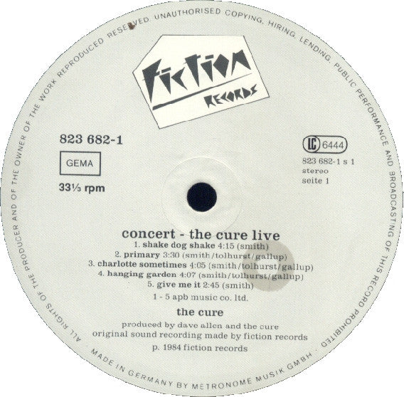 The Cure : Concert - The Cure Live (LP, Album)