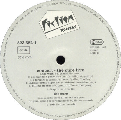 The Cure : Concert - The Cure Live (LP, Album)