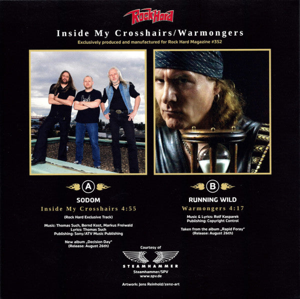 Sodom / Running Wild : Inside My Crosshairs / Warmongers (7", Single)