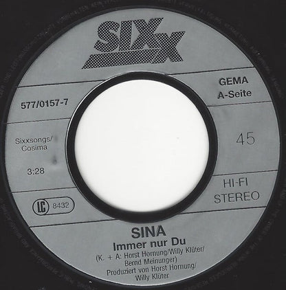 Sina (6) : Immer Nur Du (7", Single)