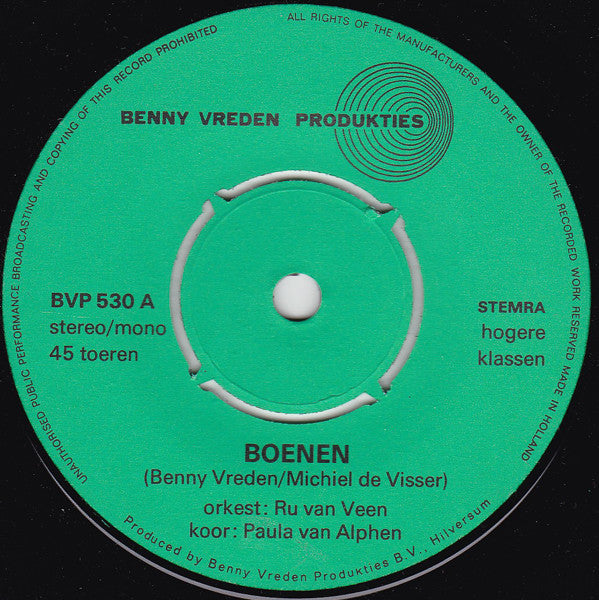 Ru van Veen, Paula van Alphen : Boenen / Bas (7", EP)