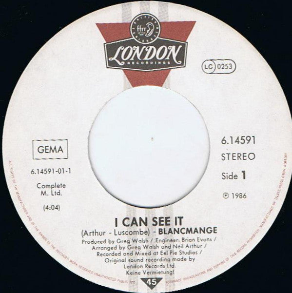 Blancmange : I Can See It (7", Single)