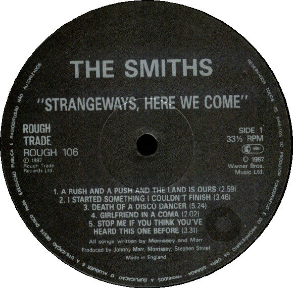 The Smiths : Strangeways, Here We Come (LP, Album, Emb)