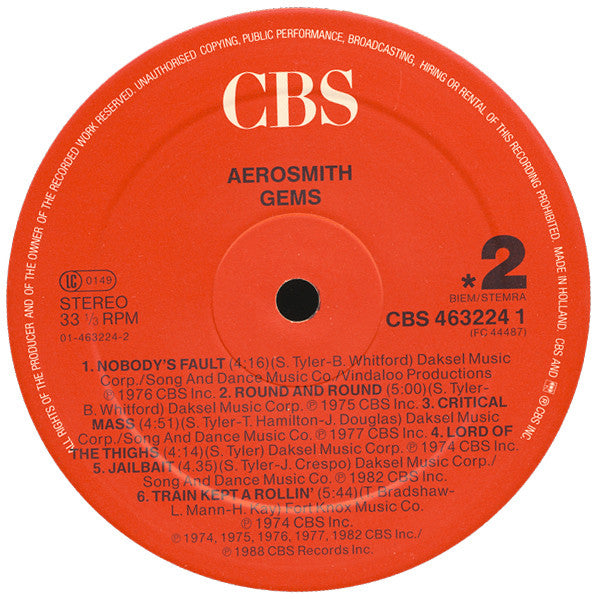 Aerosmith : Gems (LP, Comp)