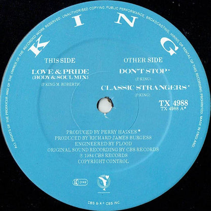 King : Love & Pride (Body & Soul Mix) (12", Single)