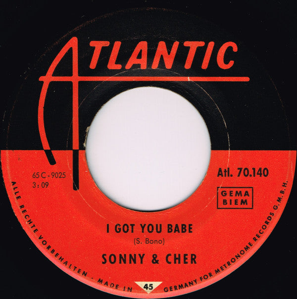 Sonny & Cher : I Got You Babe / It's Gonna Rain (7", Single)