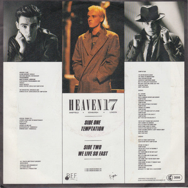 Heaven 17 : Temptation (7", Single)